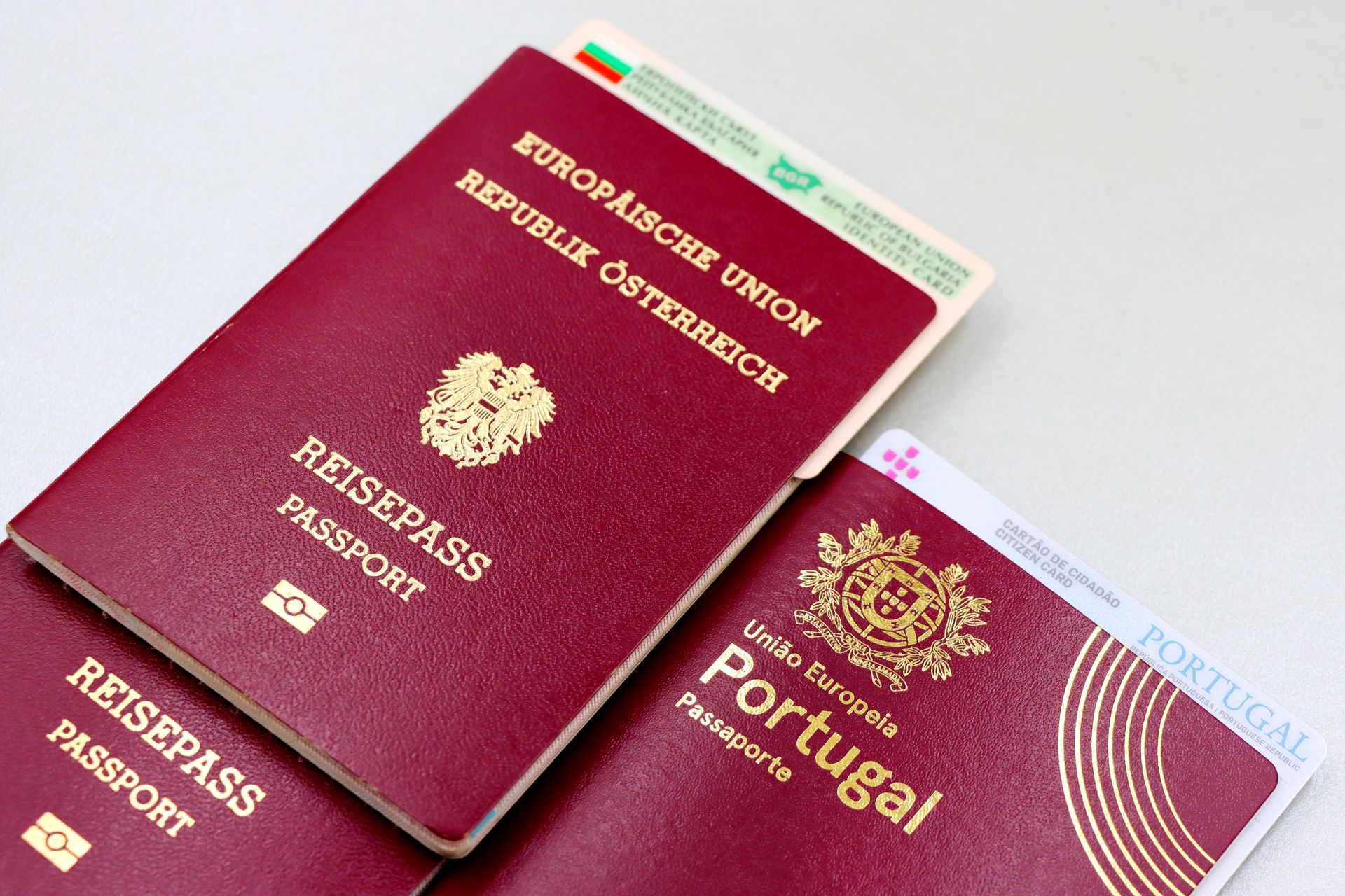 Traveler holding passport and travel documents